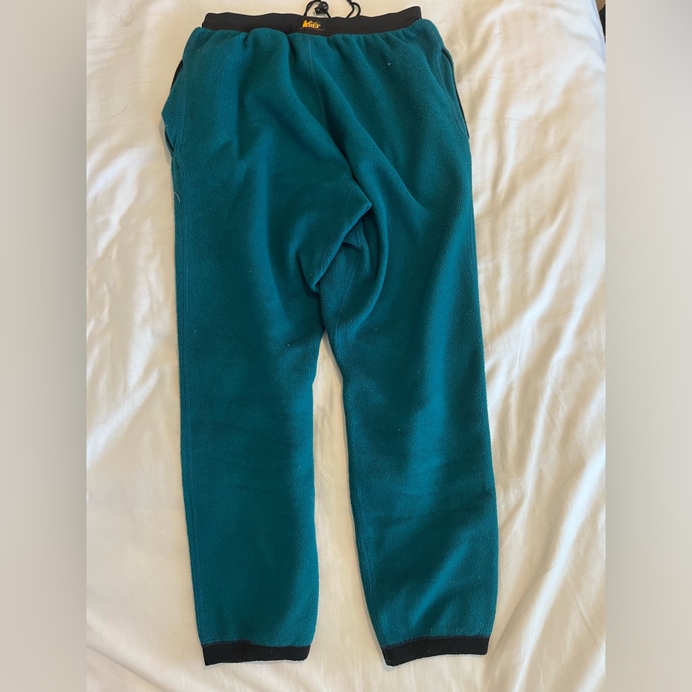 REI teal polartec fleece 200 mid weight pants - Picture 2 of 5